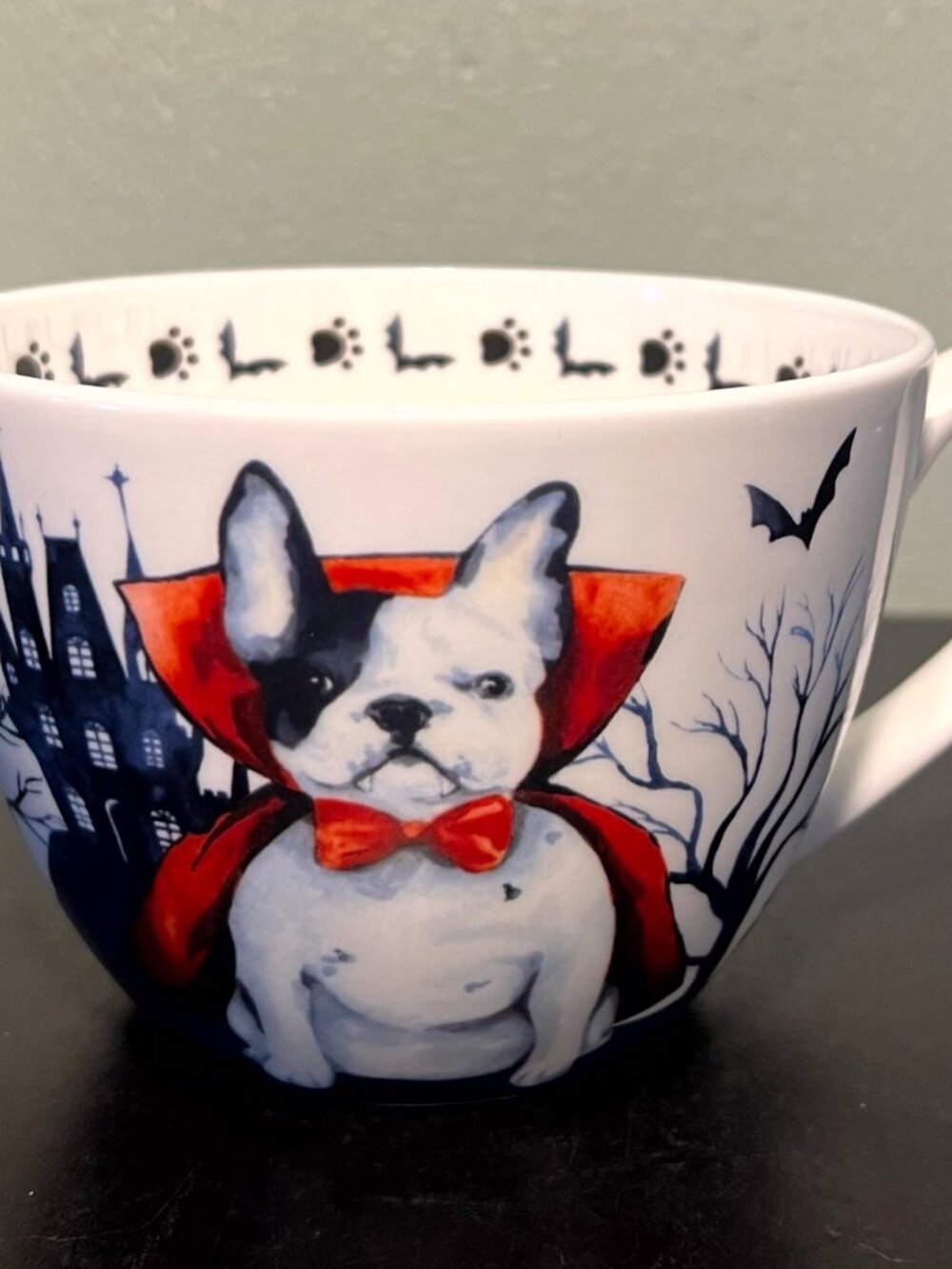 Portobello by Design Count Dogula Halloween French Bulldog Jumbo Mug Bone China